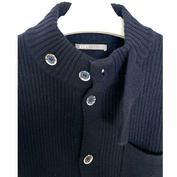 JOOST Men Winter Sweater High Neck Navy Blue Color Size XXL - Picture 2 of 7